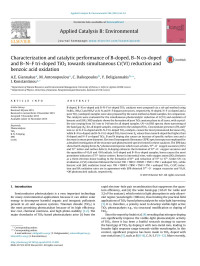 A.E. Giannakas & M. Antonopoulou & C. Daikopoulos & Y. Deligiannakis & I. Konstantinou — Characterization and catalytic performance of B-doped, B–N co-doped and B–N–F tri-doped TiO2 towards simultaneous Cr(VI) reduction and benzoic acid oxidation