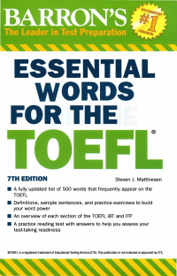 Steven J. Matthiesen — Essential words for the TOEFL