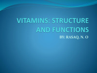 nilnobrown — VITAMINS: STRUCTURE AND FUNCTIONS