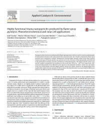 Iosif Tantis & Maria Vittoria Dozzi & Luca Giacomo Bettini & Gian Luca Chiarello & Vassilios Dracopoulos & Elena Selli & Panagiotis Lianos — Highly functional titania nanoparticles produced by flame spray pyrolysis. Photoelectrochemical and solar cell applications