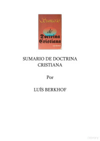 Luis Berkhof — Sumario de Doctrinas Cristianas