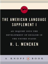 H.L. Mencken — American Language Supplement 1