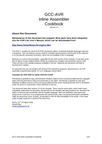 Desconocido — Kipp H Gcc Avr Inline Assembler Cookbook V1 6 2002