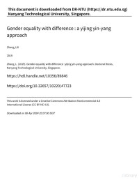 Lili Zhang — Gender equality with difference: a yijing yin-yang approach