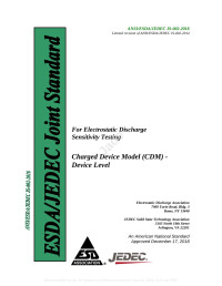 EOS/ESD Association, Inc. — ESDA/JEDEC Joint Standard For Electrostatic Discharge Sensitivity Testing