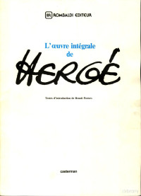 Hergé — Hergé Intégrale - Noir sur Blanc