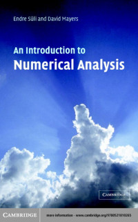 Endre Süli, David F. Mayers — An Introduction to Numerical Analysis