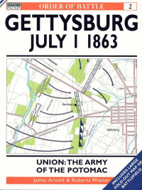 unknown — Gettysburg July 1 1863 Union The Army of the Potomac Order Battle