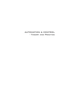 A. D. Rodic — AUTOMATION & CONTROL - Theory and Practice