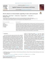 Ruping Miao — Recent advances in electrocatalytic upgrading of nitric oxide and beyond