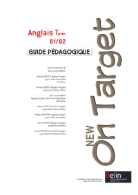 Jean-Louis Habert — New On Target: Guide Pédagogique. Anglais Term B1/B2