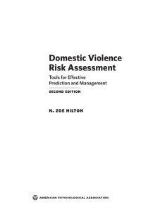 N. Zoe Hilton — Domestic Violence Risk Assessment: Tools for Effective Prediction and Management, Second Edition