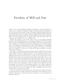 Friedrich Nietzsche — Freedom of Will and Fate