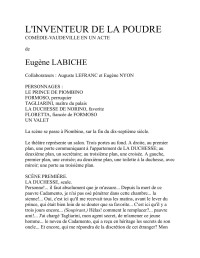 Eugène Labiche — L'Inventeur de la poudre