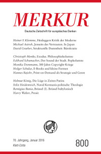 Christian Demand; — MERKUR Deutsche Zeitschrift fr europisches Denken