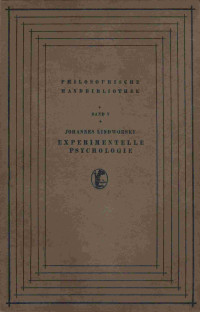 Johannes Lindworsky — Experimentelle Psychologie