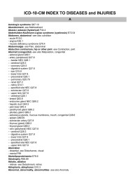 CMS — ICD-10-CM INDEX TO DISEASES and INJURIES