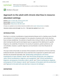 Bonis & Lamont — Approach to the Adult with Chronic Diarrhea in Resource Abundant Settings (Uptodate 2022)