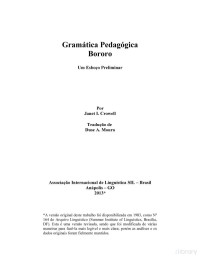 Janet I. Crowell — Gramática Pedagógica Bororo