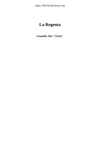 Leopoldo Alas Clarín — La Regenta