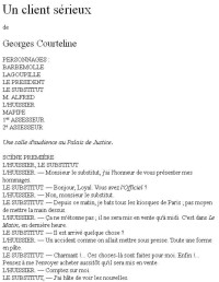 Georges Courteline [Courteline, Georges] — Un client sérieux