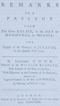 Martha Walker Cook — Remarks on a passage from the river Balise in the bay of Honduras, to Merida