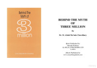 Dr. M. Abdul Mu’min Chowdhury — BEHIND THE Myth of 3 million