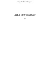 T. S. Arthur — All's for the Best