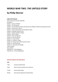 Phillip Warner — World War Two - The Untold Story