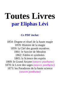 Eliphas Lévi — Toutes livres