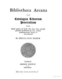 Speculatur Morum — Bibliotheca Arcana