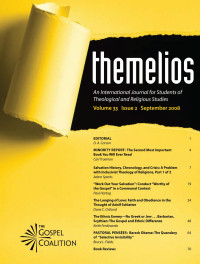 D. A. Carson; — Themelios, Volume 33, Issue 2