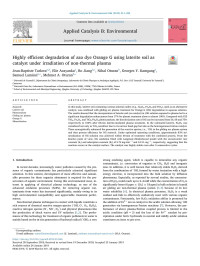 Jean-Baptiste Tarkwa & Elie Acayanka & Bo Jiang & Nihal Oturan & Georges Y. Kamgang & Samuel Laminsi & Mehmet A. Oturan — Highly efficient degradation of azo dye Orange G using laterite soil as catalyst under irradiation of non-thermal plasma