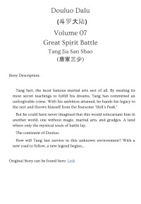 Tang Jia San Shao — Douluo Dalu - Volume 07 - Great Spirit Battle