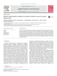 Marianna Bellardita & Elisa I. García-López & Giuseppe Marcì & Igor Krivtsov & José R. García & Leonardo Palmisano — Selective photocatalytic oxidation of aromatic alcohols in water by using P-doped g-C3N4