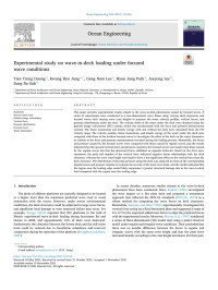 Tien Trung Duong, Kwang Hyo Jung, Gang Nam Lee, Hyun Jung Park, Jaeyong Lee, Sung Bu Suh — Experimental study on wave-in-deck loading under focused wave conditions