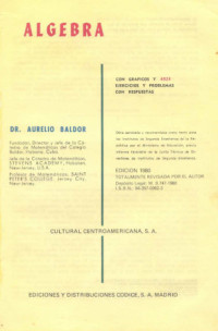 Aurelio Baldor — Algebra