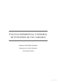 Francisco Javier Pérez González — Cálculo diferencial e integral de funciones de una variable