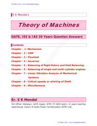 S K Mondal’s — Theory of Machines