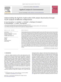 B. Sawatmongkhon; A. Tsolakis; S. Sitshebo; J. RodrÃ­guez-FernÃ¡ndez; M. Ahmadinejad; J. Collier; R.R. Rajaram — Understanding the Ag/Al2O3 hydrocarbon-SCR catalyst deactivation through TG/DT analyses of different configurations