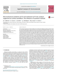 J.C. Calderón & G. García & L. Calvillo & J.L. Rodríguez & M.J. Lázaro & E. Pastor — Electrochemical oxidation of CO and methanol on Pt–Ru catalysts supported on carbon nanofibers: the influence of synthesis method