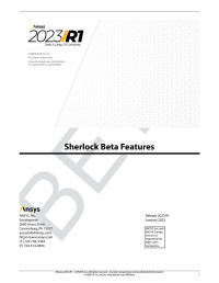 Ansys, Inc. — Sherlock Beta Features