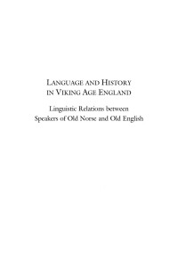 Townend, Matthew; — Language and History in Viking Age England