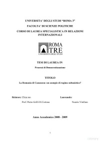 Nunzio Vitellaro — La Romania di Ceausescu: un esempio di regime sultanistico?