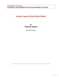 Thomas Sparks — Jewish Control of the British Media (May 2002)