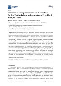 William C. Weaver, Tohren C. G. Kibbey, Charalambos Papelis — Dissolution-Desorption Dynamics of Strontium During Elution Following Evaporation: pH and Ionic Strength Effects