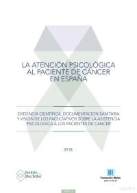 Instituto Max Weber — La atención psicológica al paciente de cáncer en España