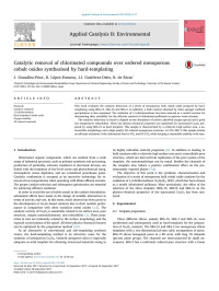 J. González-Prior & R. López-Fonseca & J.I. Gutiérrez-Ortiz & B. de Rivas — Catalytic removal of chlorinated compounds over ordered mesoporous cobalt oxides synthesised by hard-templating