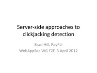 Hill, Brad 2 — Server-side approaches to clickjacking detection
