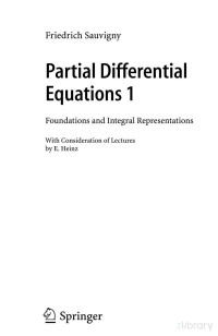 Sauvigny — Partial differential equations, Vol 1 (2006)